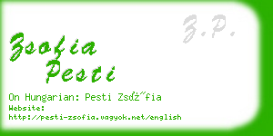 zsofia pesti business card